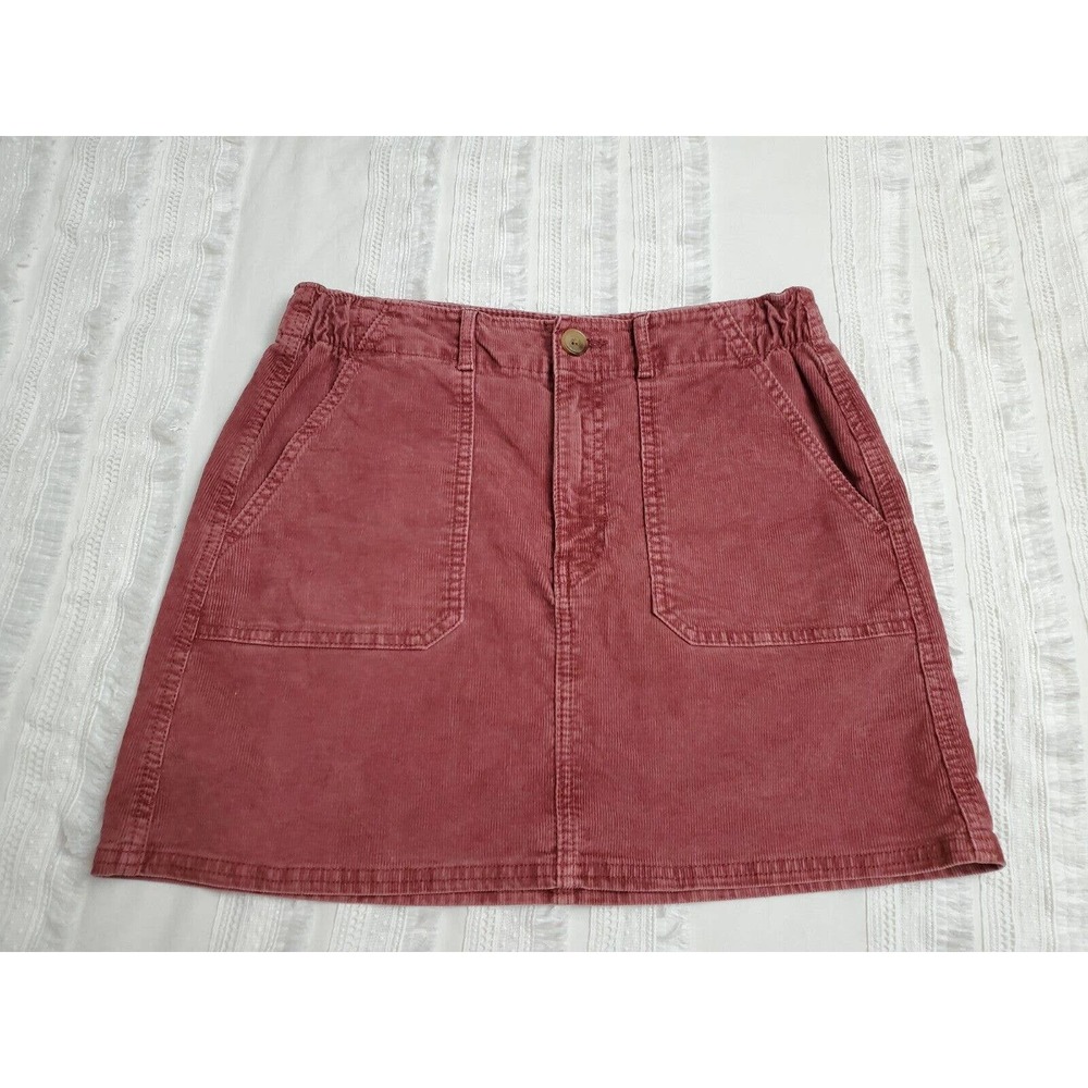 American Eagle Outfitters Women's Skirt Size 6 Super Stretch Maroon Corduroy